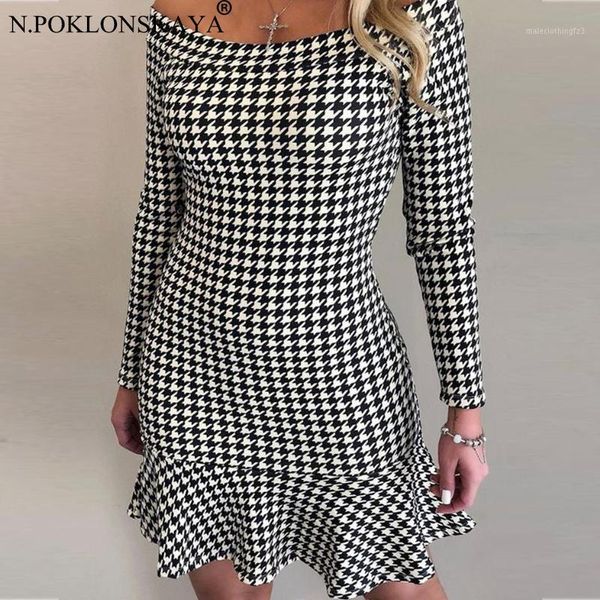 casual dresses slash neck women's autumn dress full sleeve check ruffle a-line elegant fashion nightclub style 20211, Black;gray
casual dresses slash neck women's autumn dress full sleeve check ruffle a-line elegant fashion nightclub style 20211, Black;gray