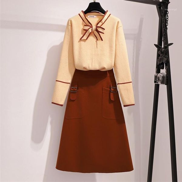 women autumn warm sweater two piece suit v neck bowknot long sleeve knit and skirt solid color plus size matching set outfit1, White
women autumn warm sweater two piece suit v neck bowknot long sleeve knit and skirt solid color plus size matching set outfit1, White