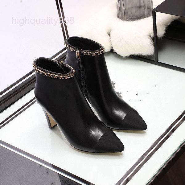 boots high end quality autumn winter leather pointed high heel short boots side zipper fashion single bare, Black
boots high end quality autumn winter leather pointed high heel short boots side zipper fashion single bare, Black