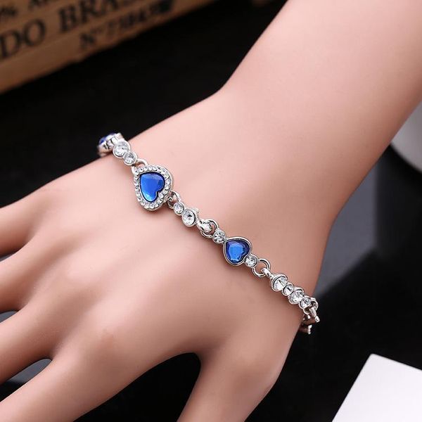 kuniu 2018 lovely charming elegant women lady ocean red crystal heart bangle bracelet, Black
kuniu 2018 lovely charming elegant women lady ocean red crystal heart bangle bracelet, Black