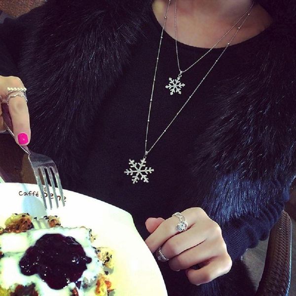 new year christmas gift fashion luxury silver plated snowflake necklace pendants snow flower chain necklace jewelry for women, Golden;silver
new year christmas gift fashion luxury silver plated snowflake necklace pendants snow flower chain necklace jewelry for women, Golden;silver