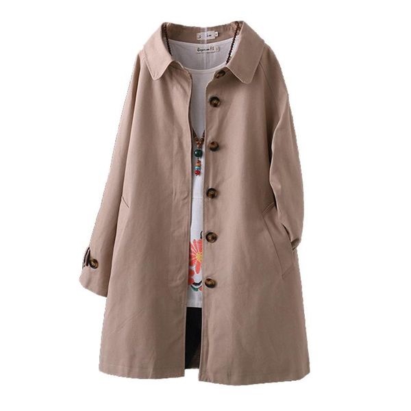 2020 fashion spring autumn cotton trench coat women single-breasted outerwear plus size 4xl student casual windbreaker g728, Tan;black
2020 fashion spring autumn cotton trench coat women single-breasted outerwear plus size 4xl student casual windbreaker g728, Tan;black