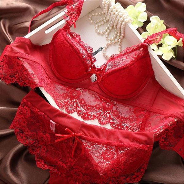 young girl new arrival bra push up 3 breasted 100% thin lace underwear set, Red;black
young girl new arrival bra push up 3 breasted 100% thin lace underwear set, Red;black