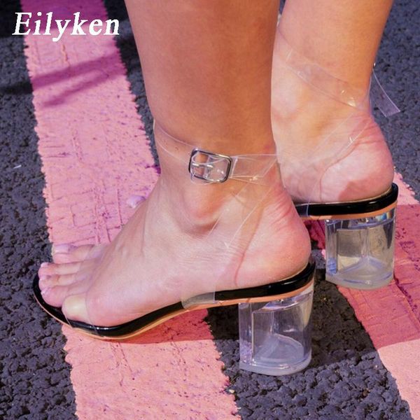 eilyken new concise transparent pvc jelly shoes summer ankle buckle strap womens sandals peep toe party female heels, Black
eilyken new concise transparent pvc jelly shoes summer ankle buckle strap womens sandals peep toe party female heels, Black