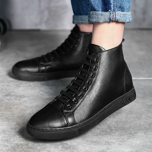ankle men genuine leather winter boots lace up punk motorcycle shoes plush warm snow big size 48, Black
ankle men genuine leather winter boots lace up punk motorcycle shoes plush warm snow big size 48, Black