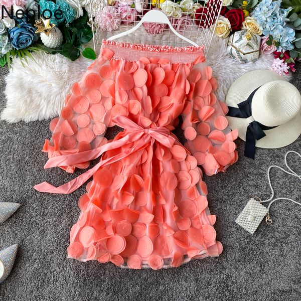 neploe slash neck off shoulder appliques patch dress women high waist hip a line vestido lantern long sleeve summer ropa y200805, Black;pink
neploe slash neck off shoulder appliques patch dress women high waist hip a line vestido lantern long sleeve summer ropa y200805, Black;pink