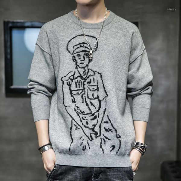 men sweater student 2020 new arrival autumn and winter korean style cartoons male knitted pullover sweater black gray m811, White;black
men sweater student 2020 new arrival autumn and winter korean style cartoons male knitted pullover sweater black gray m811, White;black