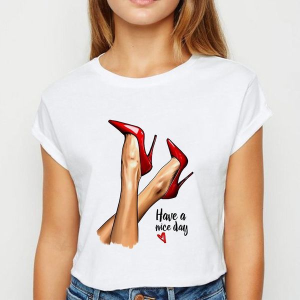 harajuku new hipster street high-heeled shoes t-shirt versatile women vestidos tshirts have a nice day aesthetic print t shirt, White
harajuku new hipster street high-heeled shoes t-shirt versatile women vestidos tshirts have a nice day aesthetic print t shirt, White