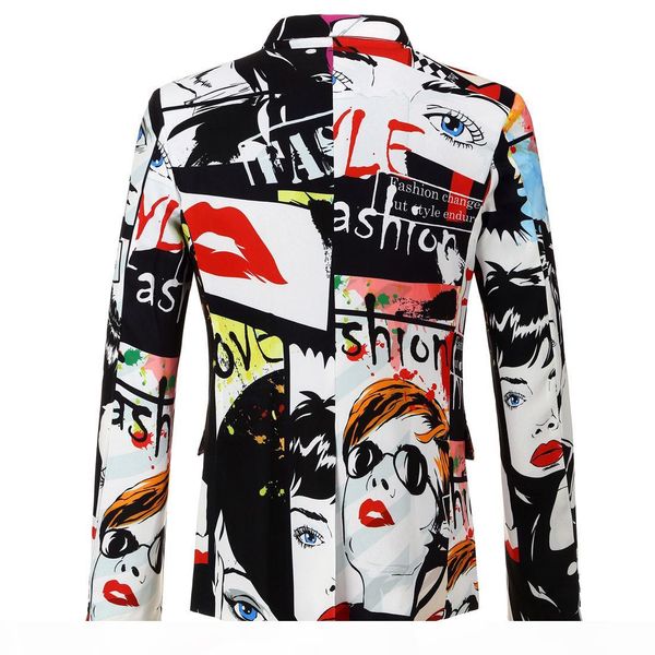 2018 новый прилив мужская мода печать blazer дизайн плюс размер бедкий хип горячая повседневная мужская slim fit костюм куртка певица костюм, White;black
2018 новый прилив мужская мода печать blazer дизайн плюс размер бедкий хип горячая повседневная мужская slim fit костюм куртка певица костюм, White;black