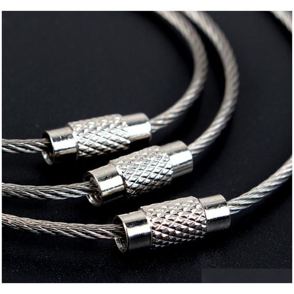 fashion stainless steel wire cable key ring for outdoor hiking rope key chain carabiner simple and convenien qyluro lipper
fashion stainless steel wire cable key ring for outdoor hiking rope key chain carabiner simple and convenien qyluro lipper