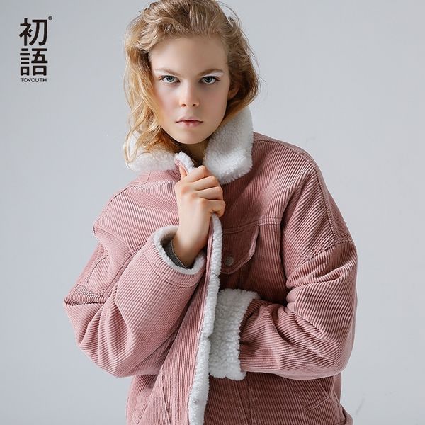 toyouth autumn winter corduroy basic lambswool bomber women long sleeve casual single breasted denim jacket y200101, Black;brown
toyouth autumn winter corduroy basic lambswool bomber women long sleeve casual single breasted denim jacket y200101, Black;brown