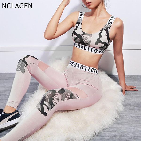 2020 yoga set gym fitness suit women's tracksuit camouflage sports suit bra & pants mesh high elastic workout sportswear nclagen, White;red
2020 yoga set gym fitness suit women's tracksuit camouflage sports suit bra & pants mesh high elastic workout sportswear nclagen, White;red