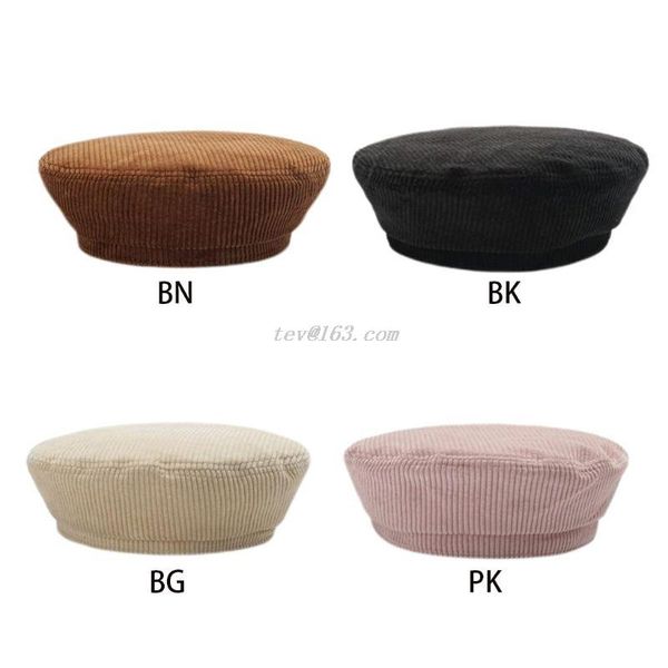 women girl retro corduroy flat cap solid color striped embroidery logo adjustable buckle strap british style painter beret hat, Blue;gray
women girl retro corduroy flat cap solid color striped embroidery logo adjustable buckle strap british style painter beret hat, Blue;gray