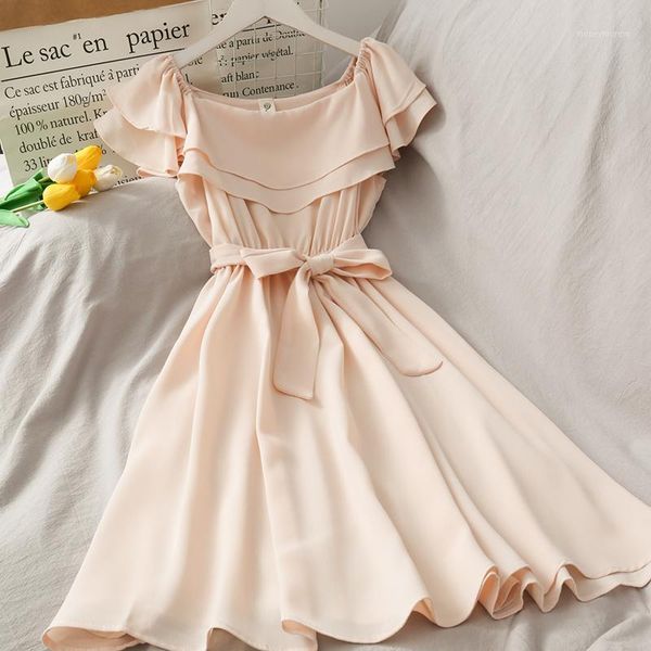 casual dresses 2021 arrival summer dress women off shoulder ruffles elegant slim waist mini bandage female dress1, Black;gray
casual dresses 2021 arrival summer dress women off shoulder ruffles elegant slim waist mini bandage female dress1, Black;gray