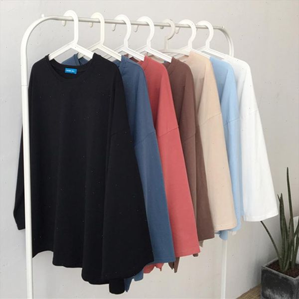 7 solid color white spring autumn t shirt femme korean chic long sleeve t shirt women good quality all match loose basic
7 solid color white spring autumn t shirt femme korean chic long sleeve t shirt women good quality all match loose basic