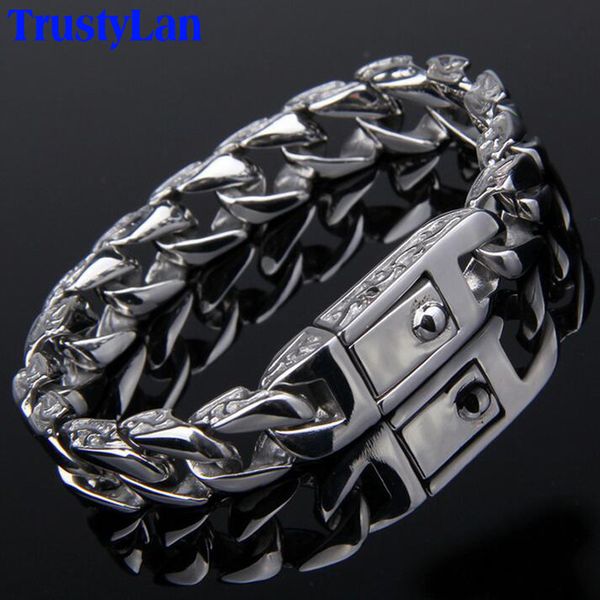 trustylan new stainless steel men's charm bracelets retro mens bracelets 2018 cool male biker jewelry accessory y200107, Golden;silver
trustylan new stainless steel men's charm bracelets retro mens bracelets 2018 cool male biker jewelry accessory y200107, Golden;silver