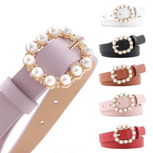 fashion decorative ladies round pin buckle pearl belts women's casual solid pu leather thin belt ceinture femme, Black;brown
fashion decorative ladies round pin buckle pearl belts women's casual solid pu leather thin belt ceinture femme, Black;brown
