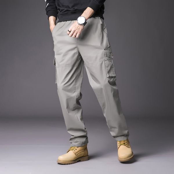 2021 new cargo autumn thin work long men business cotton pants elastic waist trousers plus size -5xl trks, Black
2021 new cargo autumn thin work long men business cotton pants elastic waist trousers plus size -5xl trks, Black