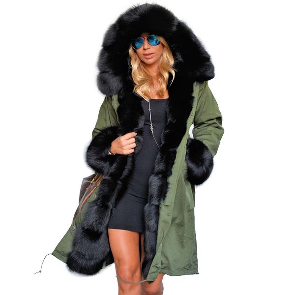 2020 new winter coat women long jacket real fur coats plus size jacket large fox fur collar detachable faux rabbit fur liner lj201203, Black
2020 new winter coat women long jacket real fur coats plus size jacket large fox fur collar detachable faux rabbit fur liner lj201203, Black