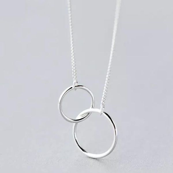 chains double circle interlock clavicle short necklace 925 sterling silver for women collares s-n191
chains double circle interlock clavicle short necklace 925 sterling silver for women collares s-n191
