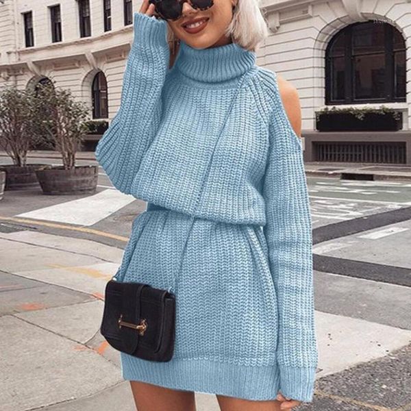 solid knioff-the-shoulder sweater dress women autumn winter long sleeve turnleneck mini dress female plus size casual1, Black;gray
solid knioff-the-shoulder sweater dress women autumn winter long sleeve turnleneck mini dress female plus size casual1, Black;gray