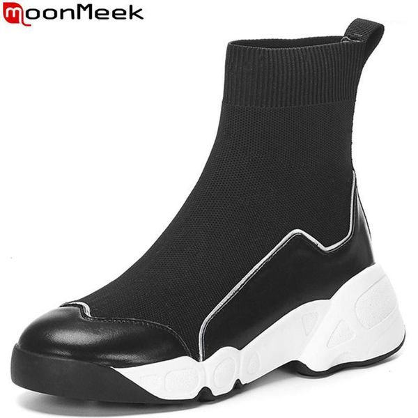 boots moonmeek 2021 ankle for women round toe stretch+cow leather casual flat platform ladies autumn winter1, Black
boots moonmeek 2021 ankle for women round toe stretch+cow leather casual flat platform ladies autumn winter1, Black