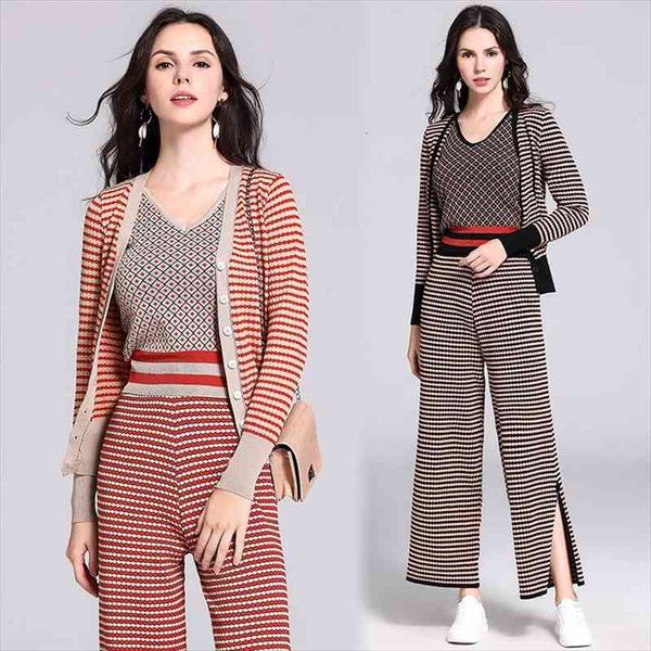 make spot a europe and the united states western style fashion knitting cardigan vest tall waist wide-legged pants three, White
make spot a europe and the united states western style fashion knitting cardigan vest tall waist wide-legged pants three, White