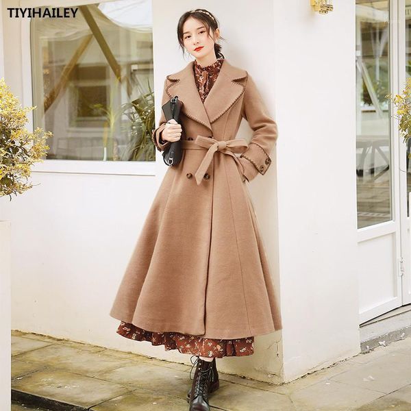 boshow long mid-calf winter vintage trench women outerwear belt full sleeve turn down collar wool double buttons1, Black
boshow long mid-calf winter vintage trench women outerwear belt full sleeve turn down collar wool double buttons1, Black