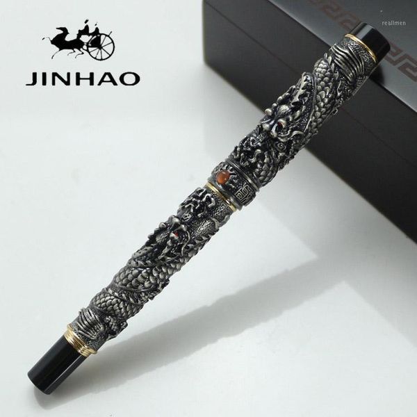 jinhao gary two dragon play pearl dragon carved rollerball pen for gifts office school brand with original box for choice1, Blue;orange
jinhao gary two dragon play pearl dragon carved rollerball pen for gifts office school brand with original box for choice1, Blue;orange