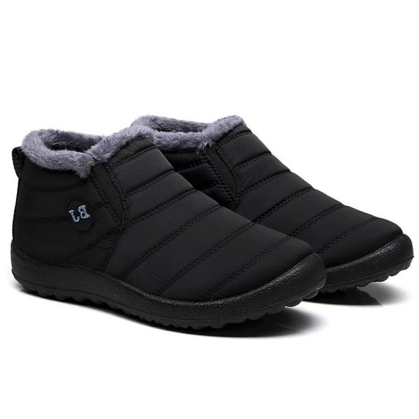 women waterproof 2020 winter shoes plus size 45 couple snow boots warm fur inside antiskid bottom keep warm mother casual boots, Black
women waterproof 2020 winter shoes plus size 45 couple snow boots warm fur inside antiskid bottom keep warm mother casual boots, Black