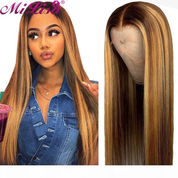 mi lisa straight highlight wig 4 27 ombre highlight straight lace front wig for women brazilian remy hair 30 inch 13x4 lace, Black;brown
mi lisa straight highlight wig 4 27 ombre highlight straight lace front wig for women brazilian remy hair 30 inch 13x4 lace, Black;brown
