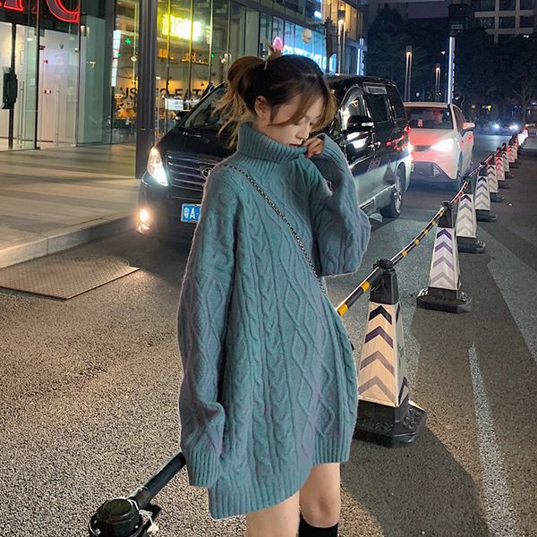 2021 foreign style mid-neck high-neck neck torsion female sweater wear new loose nightgown in autumn and winter ecjz, White;black
2021 foreign style mid-neck high-neck neck torsion female sweater wear new loose nightgown in autumn and winter ecjz, White;black