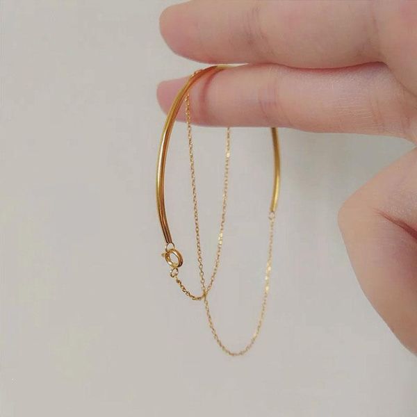 ramos new simple gold silver color minimalist slim curved semi-circular multi-layer chain bracelets for women, Black
ramos new simple gold silver color minimalist slim curved semi-circular multi-layer chain bracelets for women, Black