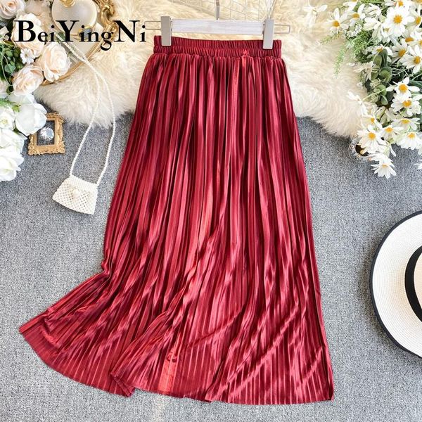 beiyingni bling high waist skirt women long pleated vintage korean casual slim lining skirts fashion promotions lady black pink
beiyingni bling high waist skirt women long pleated vintage korean casual slim lining skirts fashion promotions lady black pink