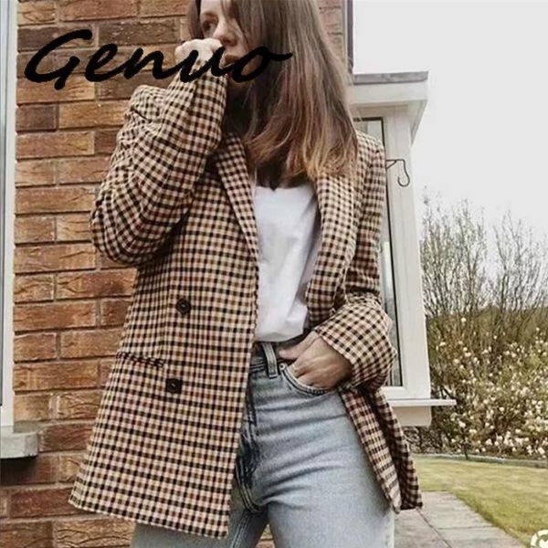 retro v-neck slim plaid blazer turn-down collar jacket long sleeved checked woman suits casual buckles double-breasted coat, White;black
retro v-neck slim plaid blazer turn-down collar jacket long sleeved checked woman suits casual buckles double-breasted coat, White;black