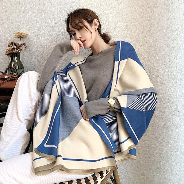 scarves women winter scarf warm cashmere design geometric pattern thick female blanket autumn lady shawls and wraps, Blue;gray
scarves women winter scarf warm cashmere design geometric pattern thick female blanket autumn lady shawls and wraps, Blue;gray