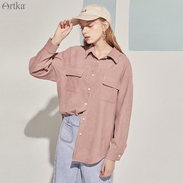 artka 2021 autumn new women blouse fashion casual thicken corduroy shirts turn-down collar loose long sleeve shirt sa20402q, White
artka 2021 autumn new women blouse fashion casual thicken corduroy shirts turn-down collar loose long sleeve shirt sa20402q, White