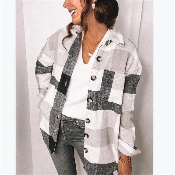 women's jackets vintage women long sleeves coats fashion ladies plaid coat female streetwear elegant girls plus size loose casual butto, Black;brown
women's jackets vintage women long sleeves coats fashion ladies plaid coat female streetwear elegant girls plus size loose casual butto, Black;brown