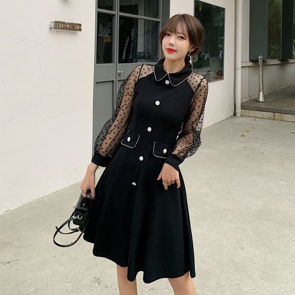 new style fashionable decoration slim fit 2020 net yarn heart machine black dress shows slim dress trend edlna, Black;gray
new style fashionable decoration slim fit 2020 net yarn heart machine black dress shows slim dress trend edlna, Black;gray