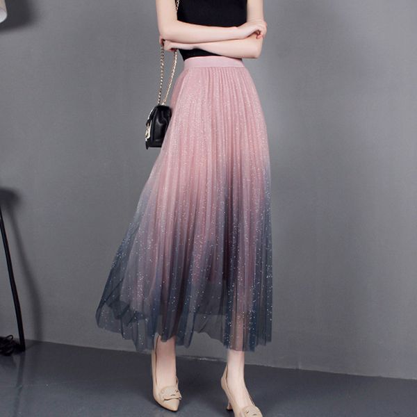 autumn winter gradient color tulle skirt long skirt female mid-calf skirt party fashion new a-line women high waist pleated y1214, Black
autumn winter gradient color tulle skirt long skirt female mid-calf skirt party fashion new a-line women high waist pleated y1214, Black