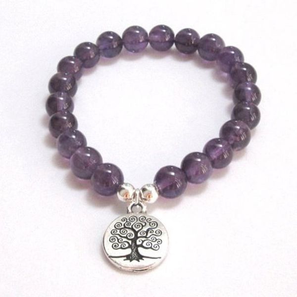 tree of life charm bracelet men 8mm amethysts beads beaded energy bracelet healing stone wrist mala jewelry women, Golden;silver
tree of life charm bracelet men 8mm amethysts beads beaded energy bracelet healing stone wrist mala jewelry women, Golden;silver