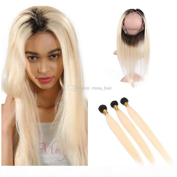 8a blonde dark roots 360 lace frontal with bundles russian straight hair 3pcs with 360 degree lace band frontal two tone ombre hair, Black;brown
8a blonde dark roots 360 lace frontal with bundles russian straight hair 3pcs with 360 degree lace band frontal two tone ombre hair, Black;brown