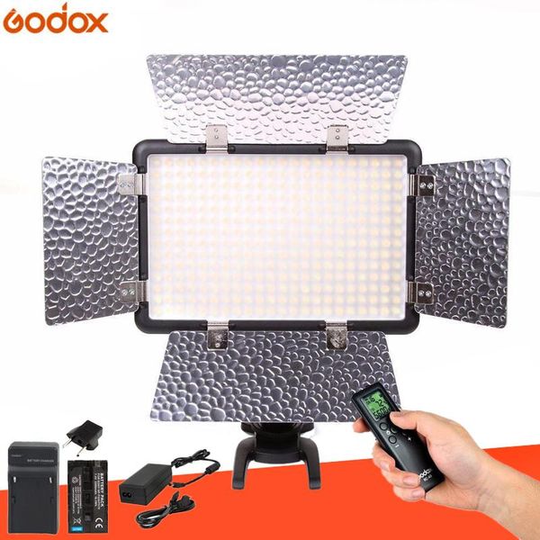 Godox Led308c Ii 3300k-5600k Led Video Light + Remoteac Power Adapter + Battery Fm50 Charger For Dv Camera Camera Optional