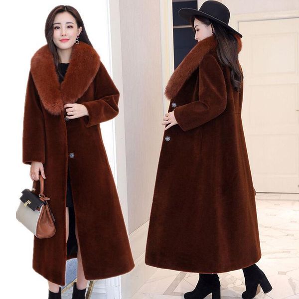 women's fur & faux european fashion winter coat women long warm turn down collar overcoat plus size 3xl casaco feminin lx12841, Black
women's fur & faux european fashion winter coat women long warm turn down collar overcoat plus size 3xl casaco feminin lx12841, Black