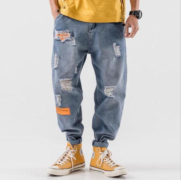 men's jeans plus size 7xl hip hop fashions men streetwear korean style denim trousers 2021 ripped patch loose harem pants w8701, Blue
men's jeans plus size 7xl hip hop fashions men streetwear korean style denim trousers 2021 ripped patch loose harem pants w8701, Blue
