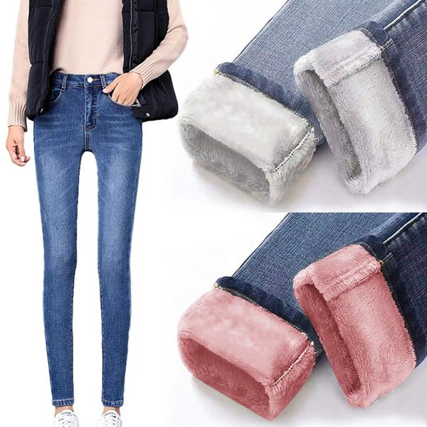 women's jeans plus fleece women 2021 stylish high waist all-match warm slim and thick winter long pants, Blue
women's jeans plus fleece women 2021 stylish high waist all-match warm slim and thick winter long pants, Blue