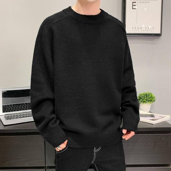 men's sweaters winter round neck sweater hong kong style ins simple loose youth warm and leisure personality long-sleeved, White;black
men's sweaters winter round neck sweater hong kong style ins simple loose youth warm and leisure personality long-sleeved, White;black
