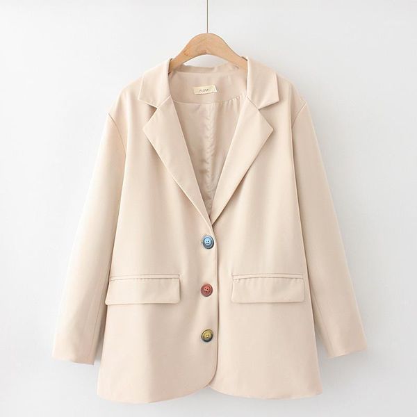 plus size women's black beige blazers with colorful buttons v-neck ladies' elegant officewear outerwear1, White;black
plus size women's black beige blazers with colorful buttons v-neck ladies' elegant officewear outerwear1, White;black