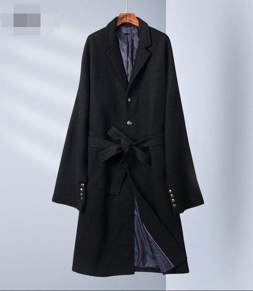 men's wool & blends long coats 2021 autumn and winter show high-end korean personality woolen windbreaker jacket, Black
men's wool & blends long coats 2021 autumn and winter show high-end korean personality woolen windbreaker jacket, Black