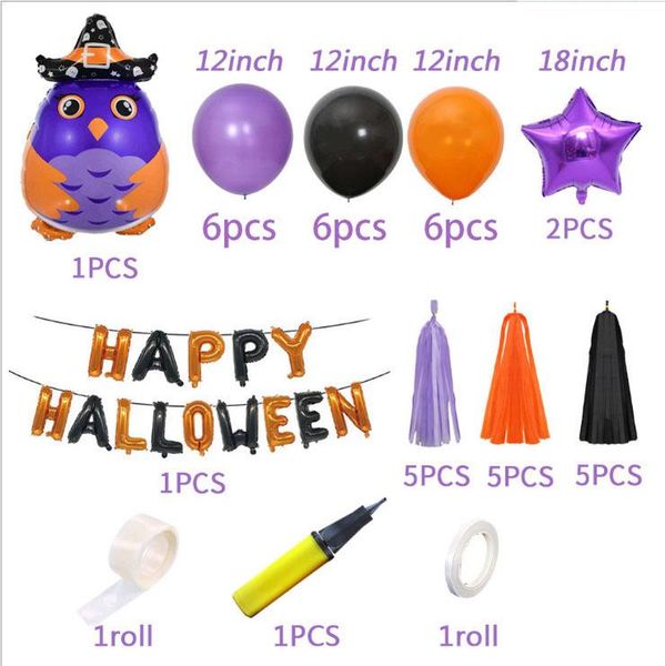 40шт / набор хэллоуин сова шар set черный оранжевый и фиолетовый halloween party украшения принадлежности hallowmas партия фона deco sqccqx
40шт / набор хэллоуин сова шар set черный оранжевый и фиолетовый halloween party украшения принадлежности hallowmas партия фона deco sqccqx